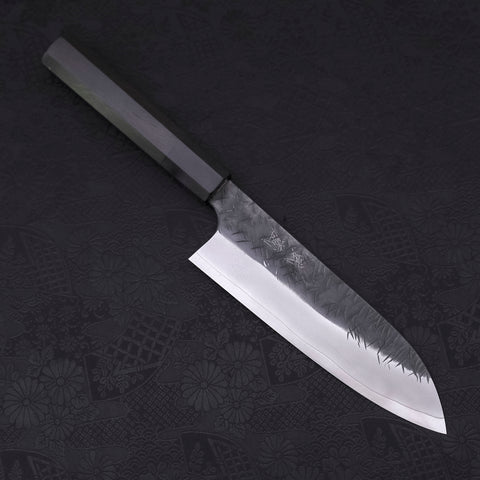 Santoku SG-2 Kurouchi Tsuchime Buffalo Ebony Handle 170mm