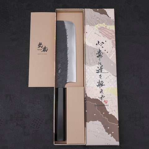 Nakiri SG-2 Kurouchi Tsuchime Buffalo Ebony Handle 170mm