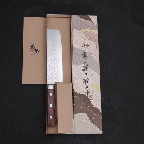 Nakiri VG-10 Damascus Mahogany Handle 165mm