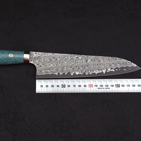 Gyuto SG-2 Damascus Turquoise Green Handle 210mm