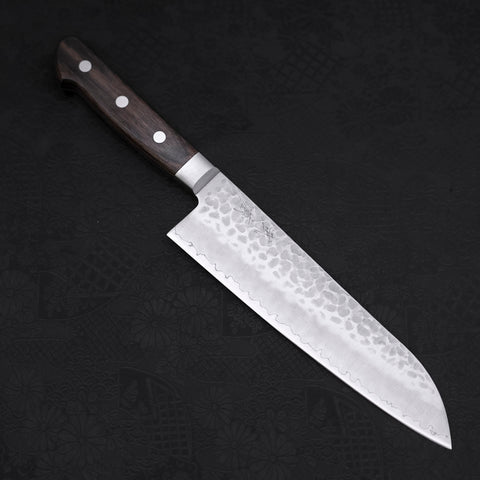 Santoku AUS-10 Tsuchime Western Brown Handle 180mm