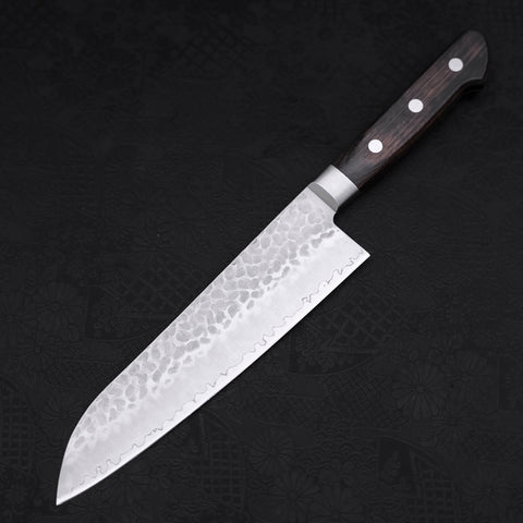 Santoku AUS-10 Tsuchime Western Brown Handle 180mm