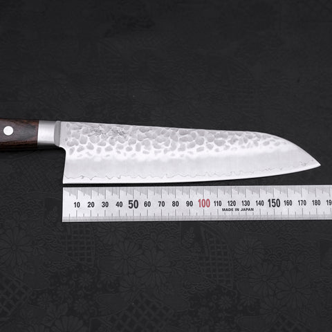 Santoku AUS-10 Tsuchime Western Brown Handle 180mm