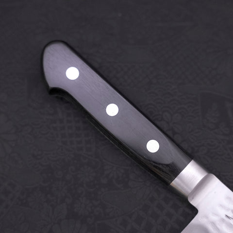 Santoku Stainless Clad Blue Super Tsuchime Western Handle Black 180mm