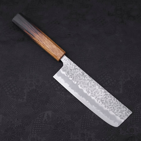 Nakiri White steel #1 Tsuchime Yaki Urushi Handle 165mm