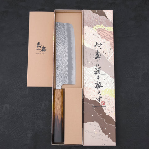 Nakiri White steel #1 Tsuchime Yaki Urushi Handle 165mm