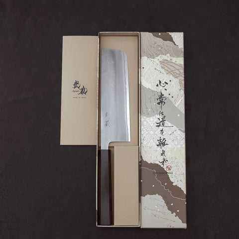 Nakiri White Steel #2 Nashiji Ebony Handle 165mm