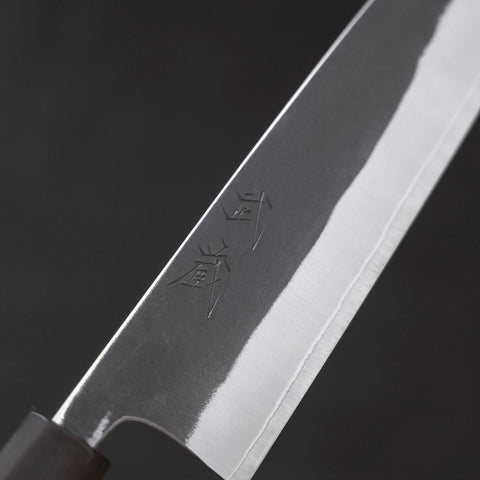 Gyuto White Steel #2 Kurouchi Stainless Clad Ebony Handle 180mm