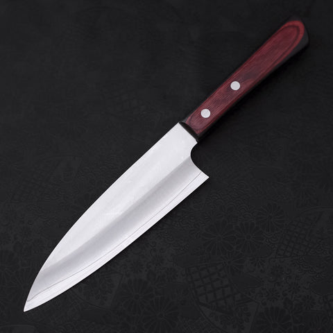 Santoku VG-10 Polished Western Black Red Handle 170mm