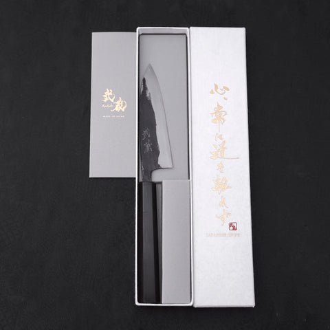 Funayuki Sabaki Blue Super Kurouchi Buffalo Ebony Handle 120mm