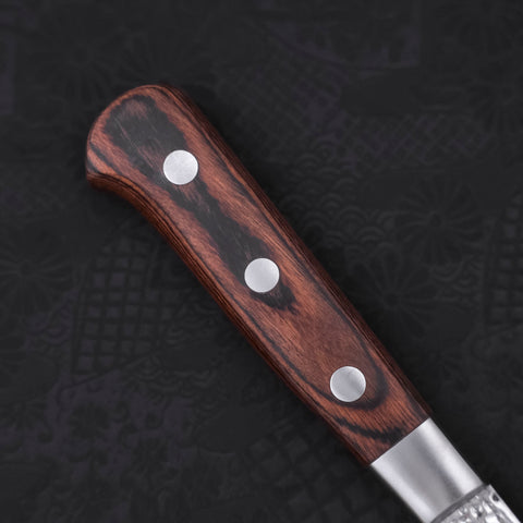 Nakiri VG-10 Mirror Tsuchime Damascus Mahogany Handle 165mm