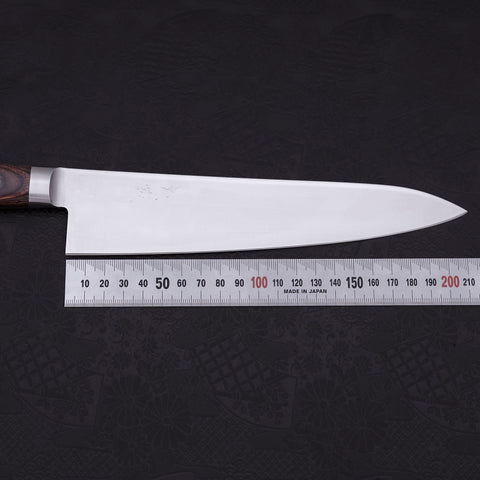 Gyuto knife AUS-8 Polished Western Mahogany Handle 210mm