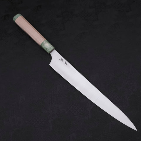 Sujihiki AUS-10 Polished Maple Green Handle 270mm