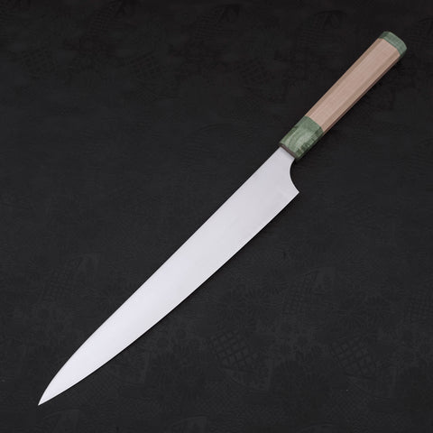 Sujihiki AUS-10 Polished Maple Green Handle 270mm