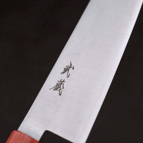 Santoku AUS-10 Polished Maple Red Handle 180mm