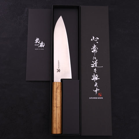 Santoku AUS-10 Polished Oak Handle 180mm