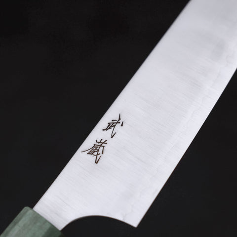 Santoku AUS-10 Polished Maple Green Handle 180mm