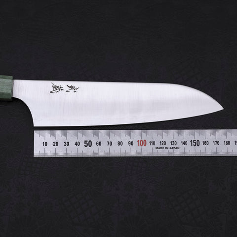 Santoku AUS-10 Polished Maple Green Handle 180mm