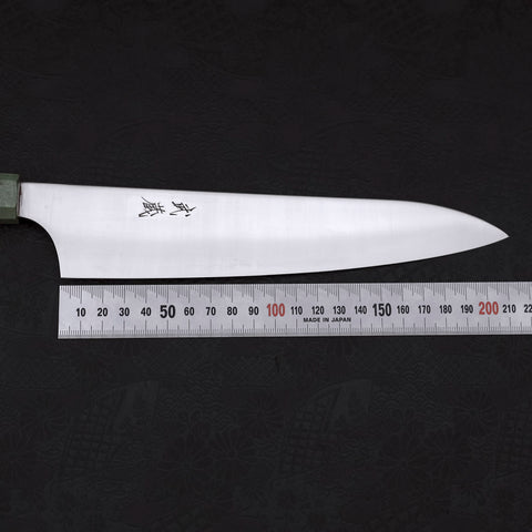 Gyuto AUS-10 Polished Maple Green Handle 210mm