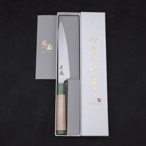 Petty AUS-10 Polished Maple Green Handle 150mm