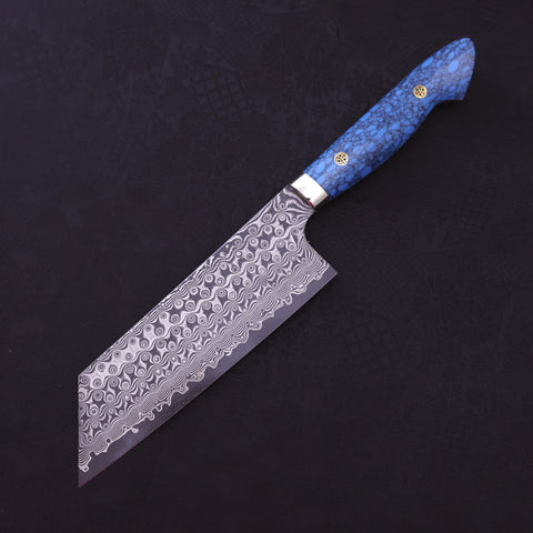 Kiritsuke Nakiri SG-2 Damascus Turquoise Blue Handle 170mm