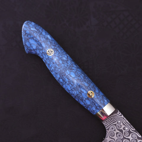 Kiritsuke Nakiri SG-2 Damascus Turquoise Blue Handle 170mm