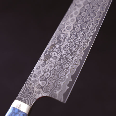 Kiritsuke SG-2 Damascus Turquoise Blue Handle 240mm