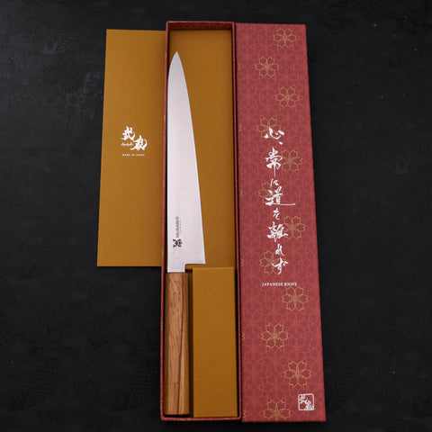 Sujihiki AUS-10 Polished Oak Handle 240mm