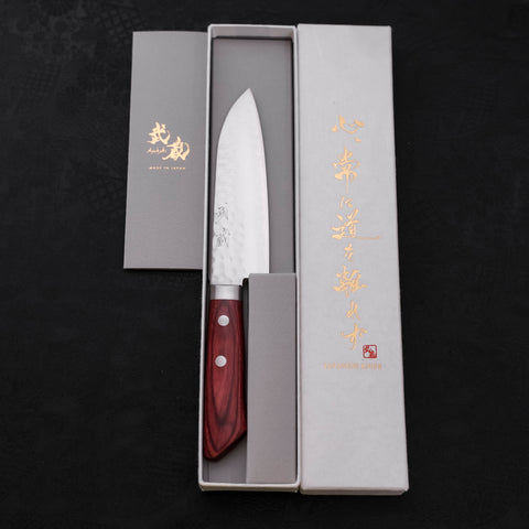 Santoku VG-1 Tsuchime Western Red Handle 135mm