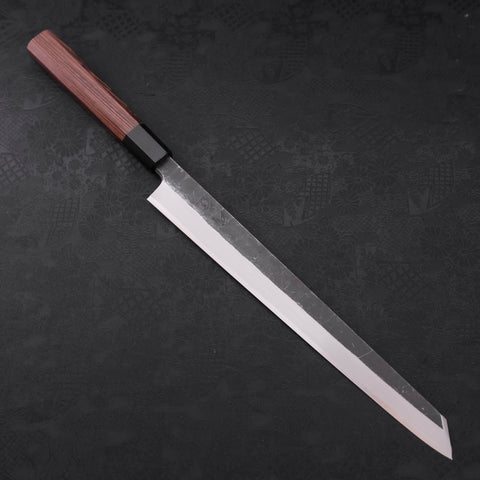 Kiritsuke Yanagiba Blue steel #2 Kurouchi Buffalo Wenge Handle 300mm