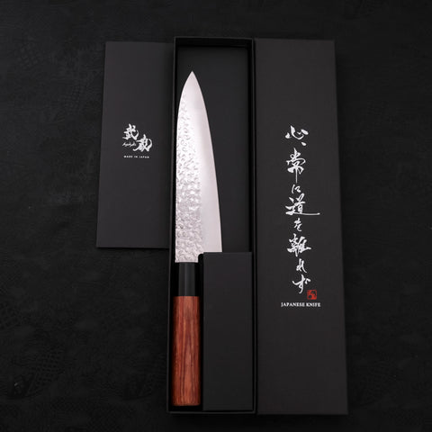 Gyuto AUS-8 Tsuchime Cherry Handle 180mm