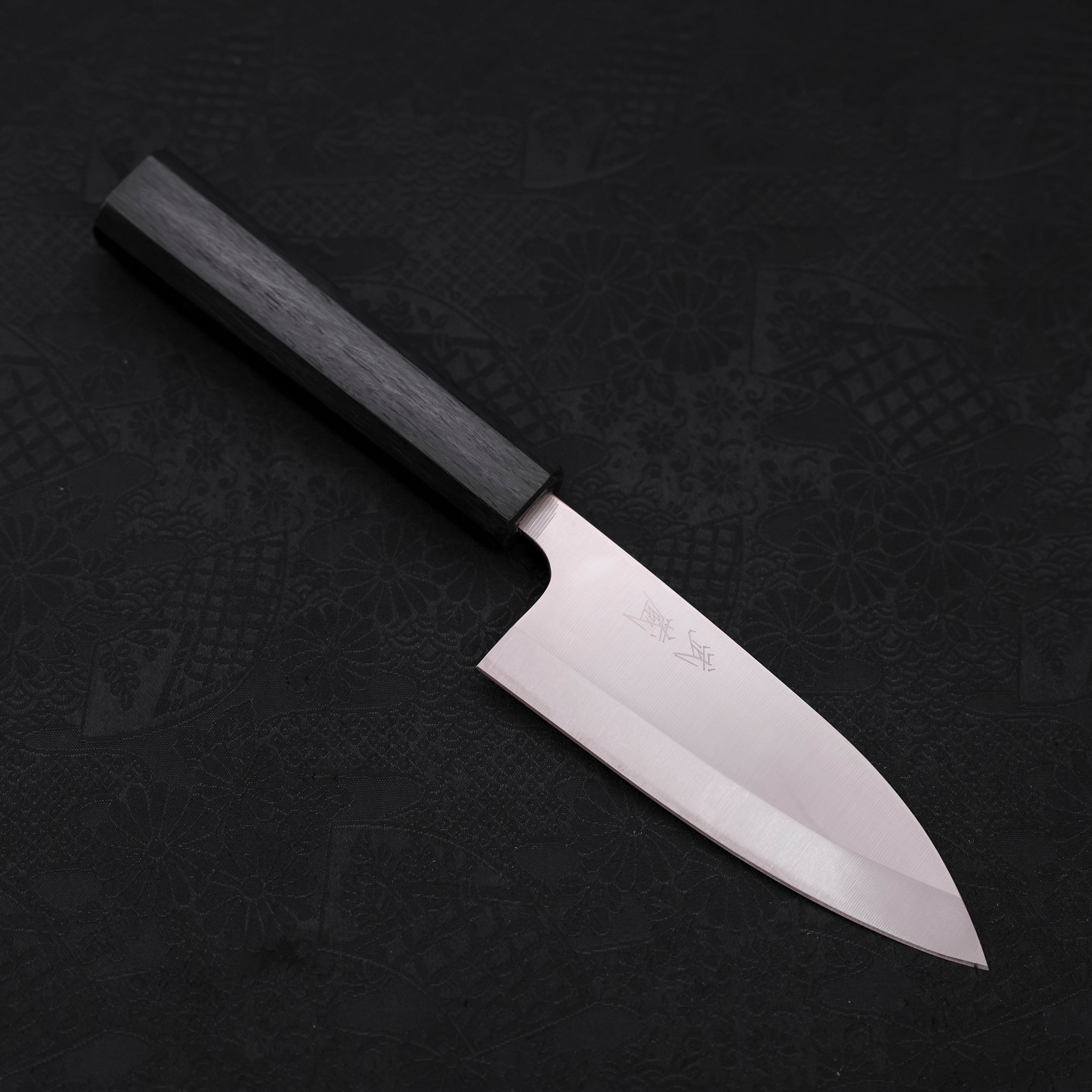 Deba AUS-8 Polished Dark Blue Urushi Handle 120mm