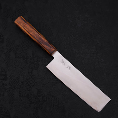 Nakiri Blue Super Polished Sumi Urushi Handle 165mm