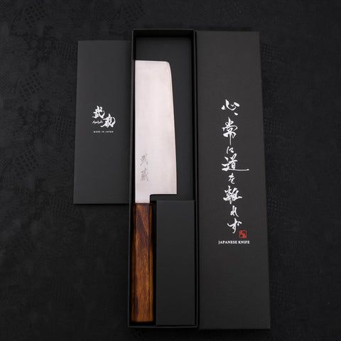 Nakiri Blue Super Polished Sumi Urushi Handle 165mm