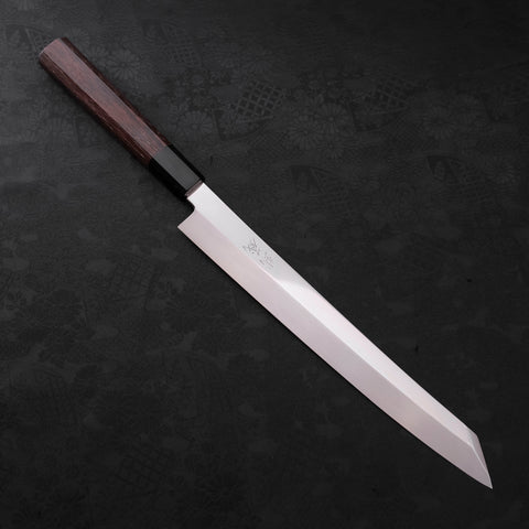 Yanagi Kiritsuke Silver Steel #3 Honyaki Mirror Buffalo Wenge Handle 270mm