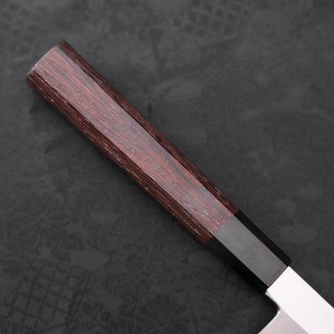 Cuchillo Bunka de Acero Plata #3 Nashiji Buffalo con mango de Magnolia, 170 milímetros