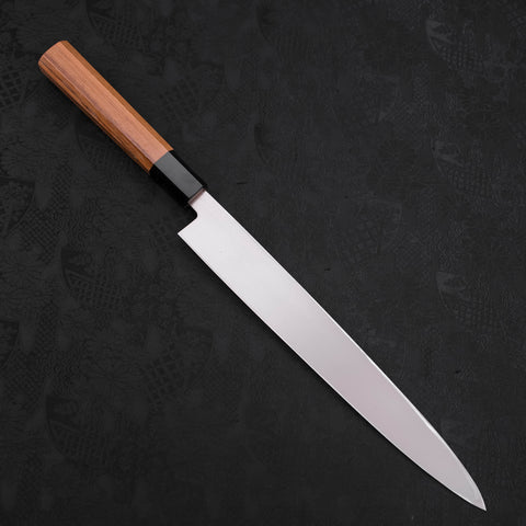 Yanagiba Left Hand AUS-10 Polished Buffalo Teak Handle 270mm