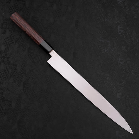 Yanagiba Left Hand AUS-10 Polished Buffalo Wenge Handle 290mm