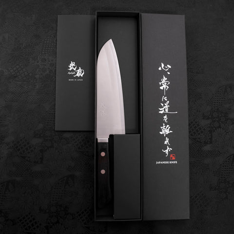 Santoku VG-1 Polished Western Black Handle 170mm