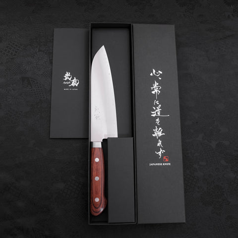 Santoku VG-1 Polished Western Mahogany Handle 170mm