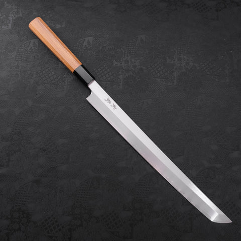 Sakimaru Takohiki Blue steel #2 Kasumi Buffalo Teak Handle 330mm