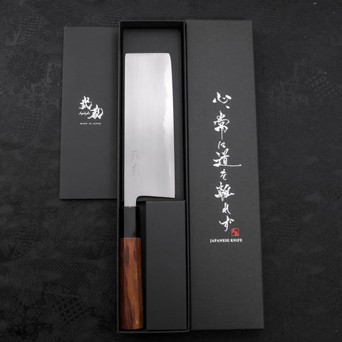 Nakiri White steel #2 Kasumi Buffalo Teak Handle 165mm