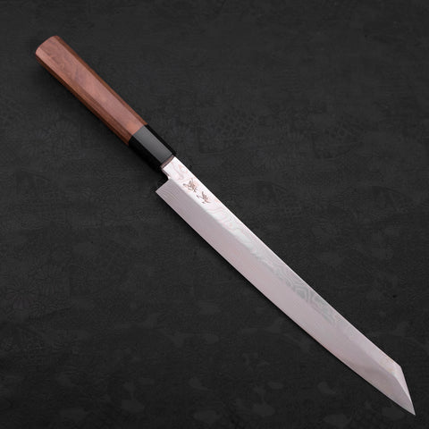 Cuchillo Bunka de Acero Plata #3 Nashiji Buffalo con mango de Magnolia, 170 milímetros