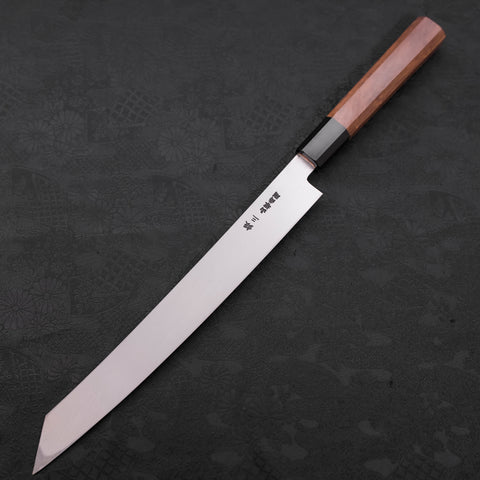 Cuchillo Bunka de Acero Plata #3 Nashiji Buffalo con mango de Magnolia, 170 milímetros