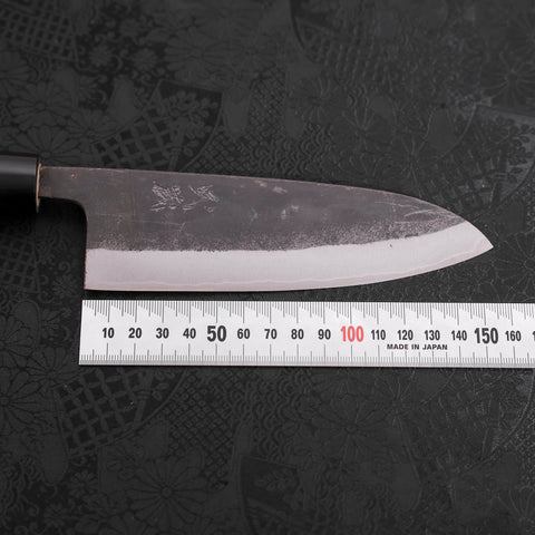 Santoku White steel #2 Kurouchi Buffalo Magnolia Handle 150mm