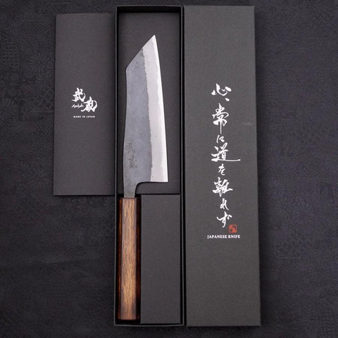 Hakata Blue steel #2 Kurouchi Sumi Urushi Handle 165mm-Blue steel #2-Kurouchi-Japanese Handle-[Musashi]-[Japanese-Kitchen-Knives]