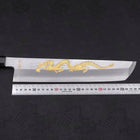 Hamokiri(Honekiri) White steel #2 Kasumi Chokin Dragon Buffalo Ebony Handle 300mm-White steel #2-Kasumi-Japanese Handle-[Musashi]-[Japanese-Kitchen-Knives]