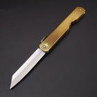 Higonokami Aogami 100mm Brass-[Musashi]-[Japanese-Kitchen-Knives]