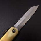 Higonokami Aogami 100mm Brass-[Musashi]-[Japanese-Kitchen-Knives]