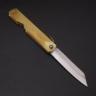 Higonokami Aogami 100mm Brass-[Musashi]-[Japanese-Kitchen-Knives]